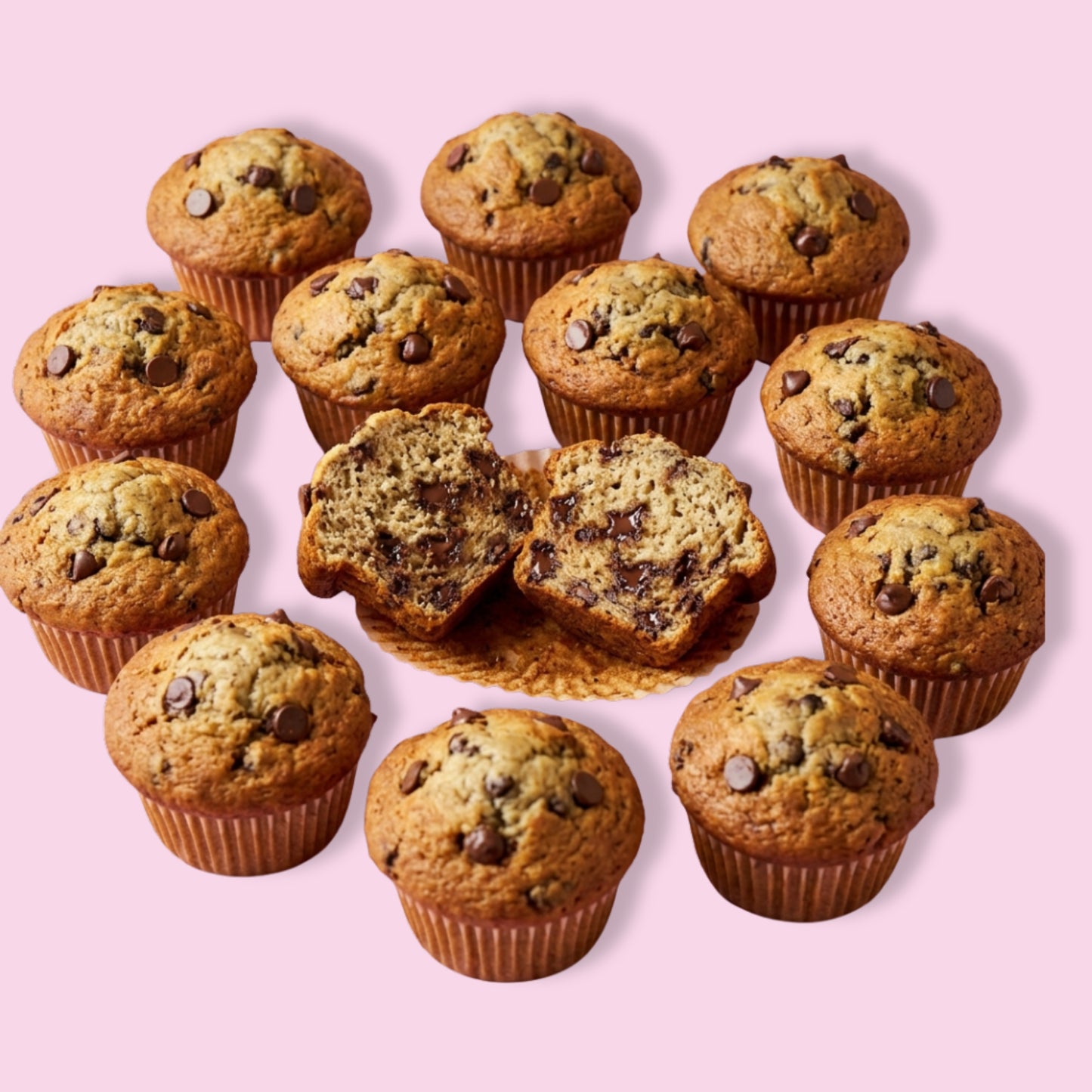 Chocolate Chip Banana Muffins (12 pcs)